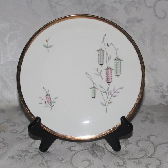 Seltmann Weiden Bavaria Porcelain Tea Trio Set | Lanterns with Gold Trim - Picture 2 of 6